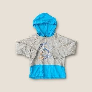 Puma Shining Star Hooded Peek-A-Boo Sweatshirt Gray Teal 6